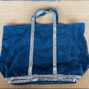 Vanessa Bruno XL Cabas Linen Sequins Tote